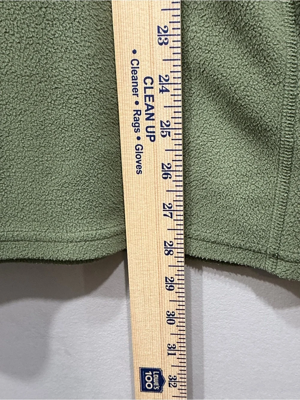 L.L.Bean Men's XL Olive Green 1/4 Zip Fleece Pullover